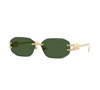 Versace Femme VE2274 100271 Lunettes de soleil Métal Or Vert Géométrique Normale
