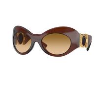 Versace Femme VE4462 54462L Lunettes de soleil Injecté Marron Jaune Géométrique Normale Ombré