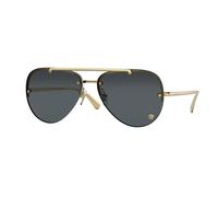 Versace Femme Versace VE2231 100287 Lunettes de soleil Métal Or Gris Pilote Normale