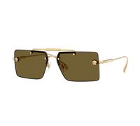 Versace Femme Versace VE2245 100273 Lunettes de soleil Métal Or Marron Carré Normale