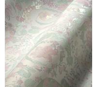 VERSACE Fleurs Floral 387062 MintCouleurn Rose Blanc Vert Vrilles Baroque