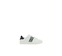 Versace - Greca Leather Baskets - Homme - Chaussures - Blanc - Taille: 44 EU