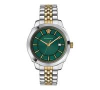 Versace, Homme, Accessoires, Gris, Taille: ONE Size Icon Classic Date Montre en Acier Inoxydable