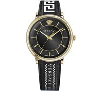 Versace, Homme, Accessoires, Noir, Taille: ONE Size Montre bracelet en cuir V-Circle