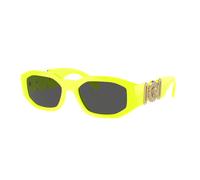 Versace Homme Sunglass Biggie - Couleur du Monture: Jaune fluo, Couleur de Lentille: Gris foncé