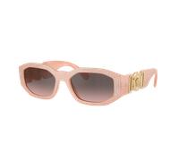 Versace Homme Sunglass Biggie - Couleur du Monture: Nude diaphane, Couleur de Lentille: Pink Gradient Grey Flash Silver