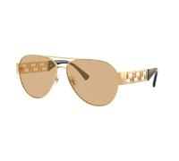 Versace Homme Sunglass VE2289 - Couleur du Monture: Or, Couleur de Lentille: Jaune clair argent miroir intérieur