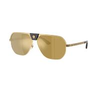 Versace Homme Sunglass VE2294 - Couleur du Monture: Or, Couleur de Lentille: Marron effet miroir Or