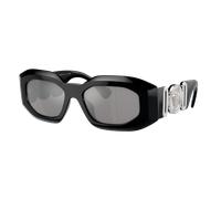 Versace Homme Sunglass VE4425U - Couleur du Monture: Noir, Couleur de Lentille: Argent Effet Miroir Gris Clair 80