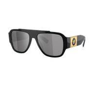 Versace Homme Sunglass VE4436U - Couleur du Monture: Noir, Couleur de Lentille: Polar Gris Argent effet miroir