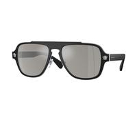 Versace Homme VE2199 10006G Lunettes de soleil Métal Noir Gris Géométrique Miroir