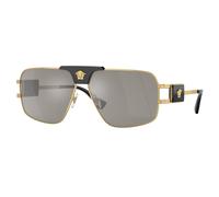 Versace Homme VE2251 10026G Lunettes de soleil Métal Or Gris Pillow Normale Miroir