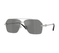 Versace Homme VE2284 10006G Lunettes de soleil Métal Argent Gris Pilote Miroir
