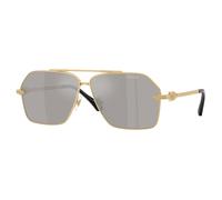 Versace Homme VE2284 10026G Lunettes de soleil Métal Or Gris Pilote Miroir