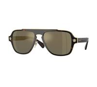 Versace Homme Versace VE2199 12524T Lunettes de soleil Métal Tortue Gris Géométrique Miroir