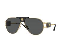 Versace Homme Versace VE2252 100287 Lunettes de soleil Acier Or Gris Pilote Normale
