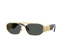 Versace Homme Versace VE2287 100287 Lunettes de soleil Métal Or Gris Géométrique Normale