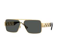 Versace Homme Versace VE2290 100287 Lunettes de soleil Métal Or Gris Carré Normale