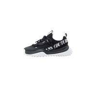 Versace Jeans Couture Baskets basses 'FONDO HYBER DIS.' noir / blanc, Taille 45