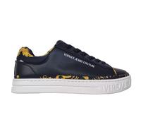 Versace Jeans Couture Chaussures Sneakers Femme En Cuir Court 75VA3SK5 Noir