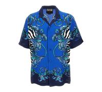 Versace Jeans Couture - Chemise à Manches Courtes - Homme - Chemises - Bleu - Taille: L