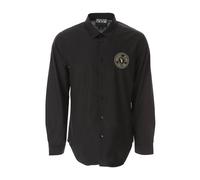 Versace Jeans Couture - Chemise Noire Or V-Emblème - Homme - Chemises - Noir - Taille: S