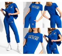 Versace Jeans Couture Crew Neck Logo Top En Coton T-Shirt Blouse Shirt M