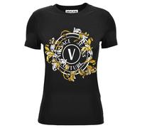 Versace Jeans Couture, Femme, Tops, Noir, Taille: 40 FR T-shirt Avec Imprimé Et Appliqués Brillants
