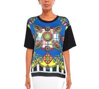 VERSACE JEANS COUTURE Haut Baroque À Motifs Oversized T-Shirt XS