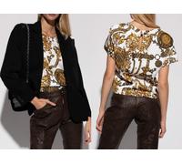 Versace Jeans Couture Haut Baroque À Motifs T-Shirt Iconique Neuf Chaud S