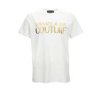 Versace Jeans Couture, Homme, Tops, Blanc, Taille: M T-shirt avec détail logo