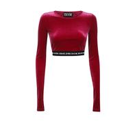 Versace Jeans Couture - Logo Crop Top - Femme - Tops - Rouge - Taille: 34 FR