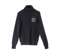 Versace Jeans Couture - Maglia Collo Alto V Emblem - Homme - Pulls - Noir - Taille: M