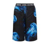 Versace Jeans Couture - Printed Twill Viscose Shorts - Homme - Shorts - Noir - Taille: M