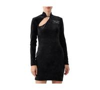 Versace Jeans Couture - Short Velvet Dress - Femme - Robes - Noir - Taille: 36 FR