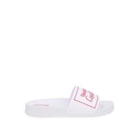 Versace Jeans Couture - Slides Logo - Femme - Chaussures - Blanc - Taille: 37 EU
