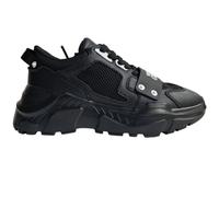 Versace Jeans Couture - Speedtrack Baskets en Cuir Noir - Homme - Chaussures - Noir - Taille: 41 EU
