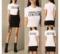 VERSACE JEANS COUTURE T-Shirt En Coton À Col Ronde Avec Logo Retro XS