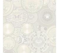 Versace Les Etoiles de La Mer Plat Peint Blanc et Argenté 34901-4 - 10m X 70cm