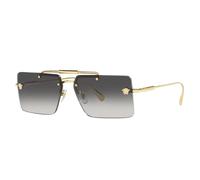 Versace – Lunettes de soleil femme VE2245 – Monture métal doré, verres dégradés gris, carré 60 mm