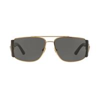Versace - Lunettes de soleil rectangulaires avec logo Medusa - unisex - Accessoires - Jaune - Taille: 63 MM
