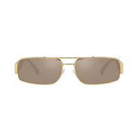 Versace - Lunettes de soleil rectangulaires avec verres marron clair - unisex - Accessoires - Jaune - Taille: 60 MM