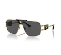 Versace Homme VE2251 100287 Lunettes de soleil Acier Or Gris Pillow Normale