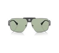 Versace Homme VE2251 1001/2 Lunettes de soleil Acier Gris Vert Pillow Normale