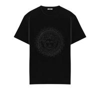 Versace - Medusa Cotton T-Shirt - Femme - Tops - Noir - Taille: 38 FR