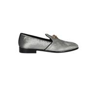 Versace - Mocassins en Cuir avec Détail Métallique - Homme - Chaussures - Gris - Taille: 40 EU