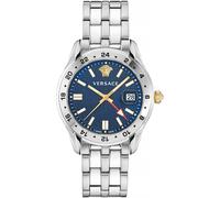 Versace - Montre à quartz Greca Time GMT Ve7C00523 - Argent - Homme - Accessoires - Gris - Taille: ONE Size