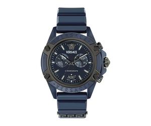 Versace - Montre Chronographe - unisex - Accessoires - Bleu - Taille: ONE Size