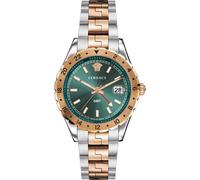 Versace - Montre GMT Hellenyium Argent/Or rose - Homme - Accessoires - Gris - Taille: ONE Size