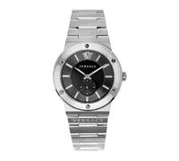 Versace - Montre pour homme Greca Logo 41 D/Blk Band Avec Logo Vevi007 20 - Homme - Accessoires - Gris - Taille: ONE Size